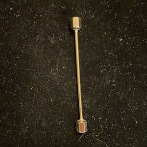 Vintage-1960s-gold tone hexagonal shaped tie tack/lapel pin